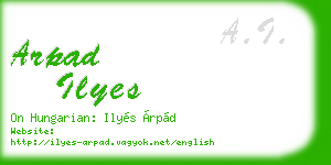arpad ilyes business card